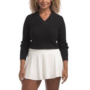 NVO Black Upf 40 Textured Bala Sweater